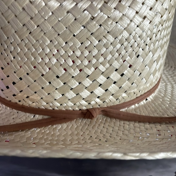 Stallion By Stetson Vintage Straw Western Cowboy Hat 6 3/4 - Picture 5 of 15